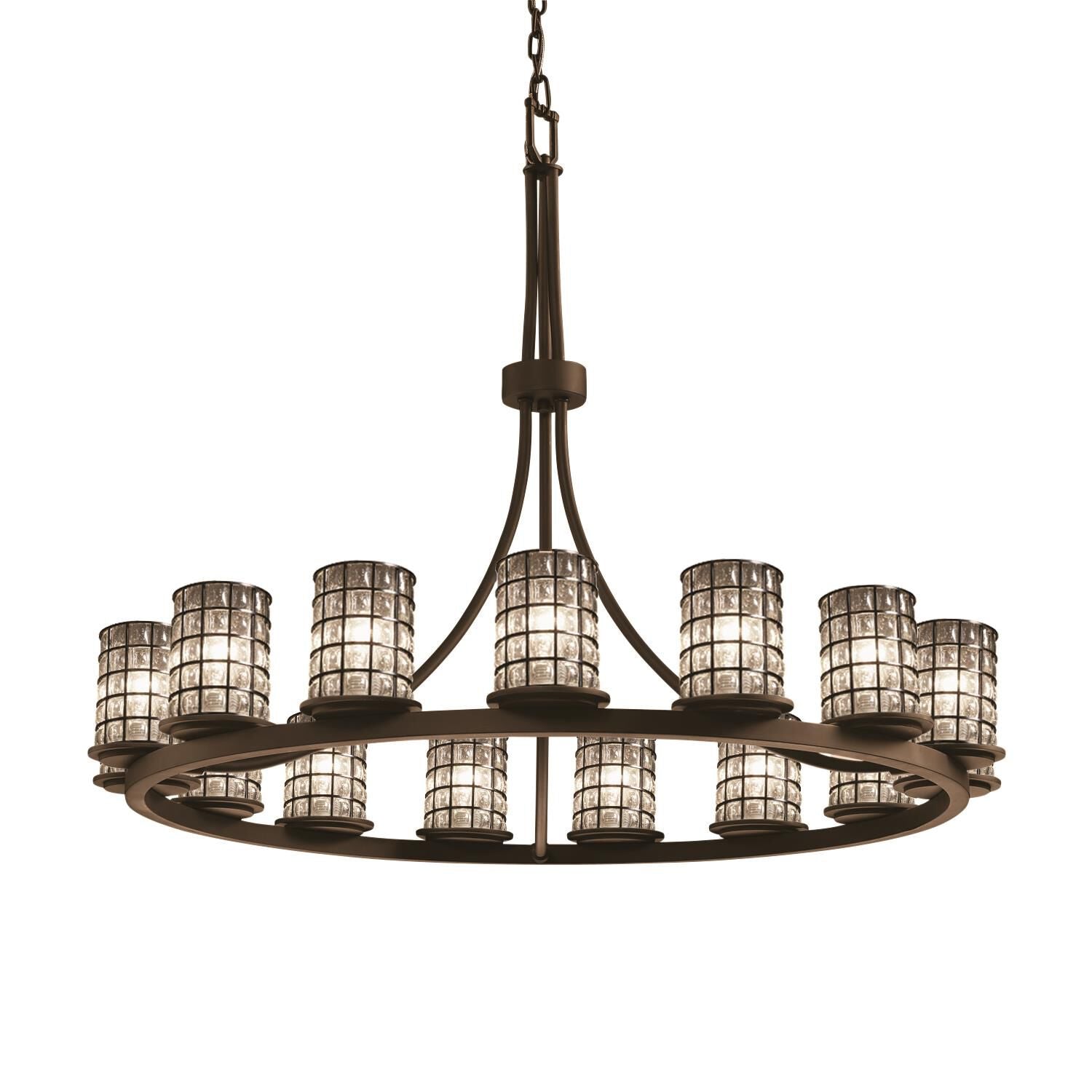 Glass Candle chandelier - Alden Vale for dining room view 1