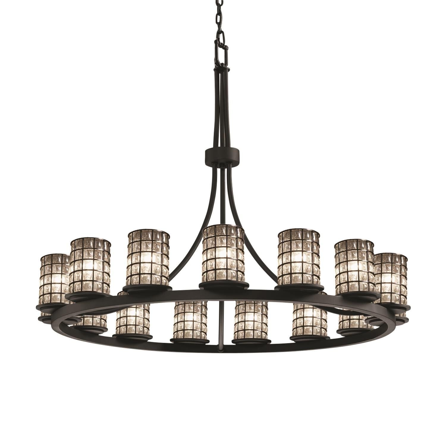 Glass chandelier - Aster Bloom for dining room view 1