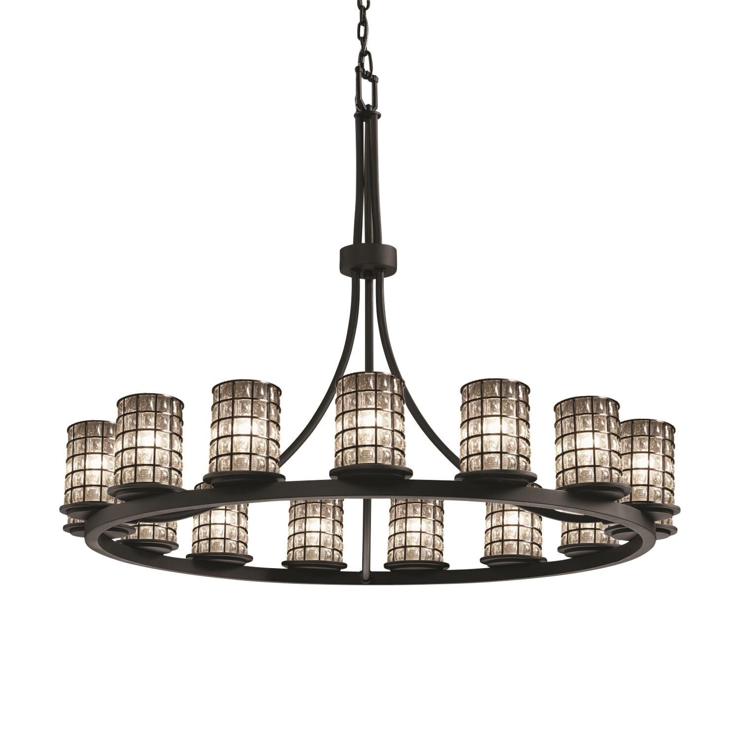 Glass Candle chandelier - Alden Vale for dining room view 2