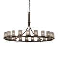 Glass Candle chandelier - Nerea Crest for dining room view 1