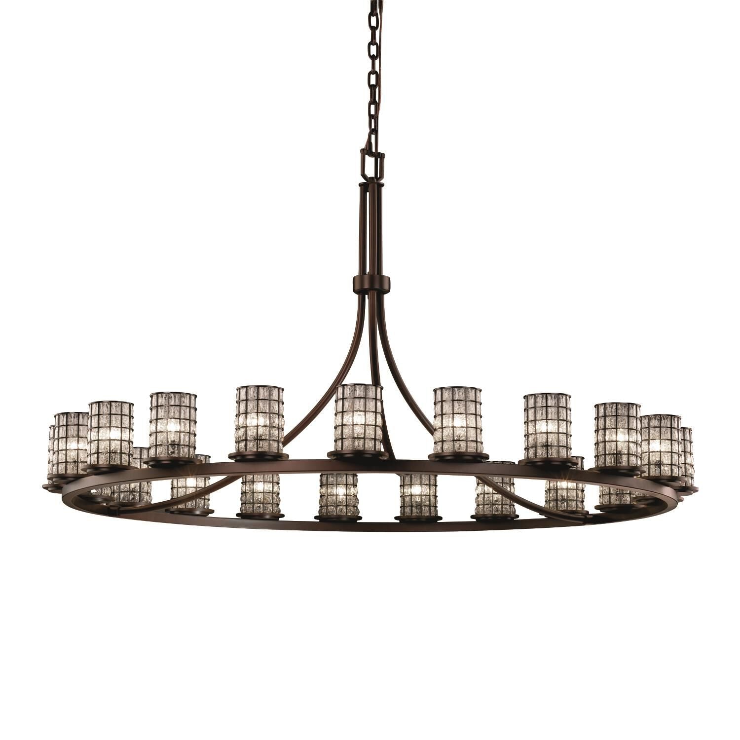 Glass Candle chandelier - Nerea Crest for dining room view 1