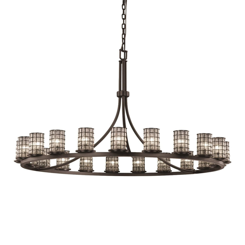 Glass Candle chandelier - Nerea Crest for dining room view 2
