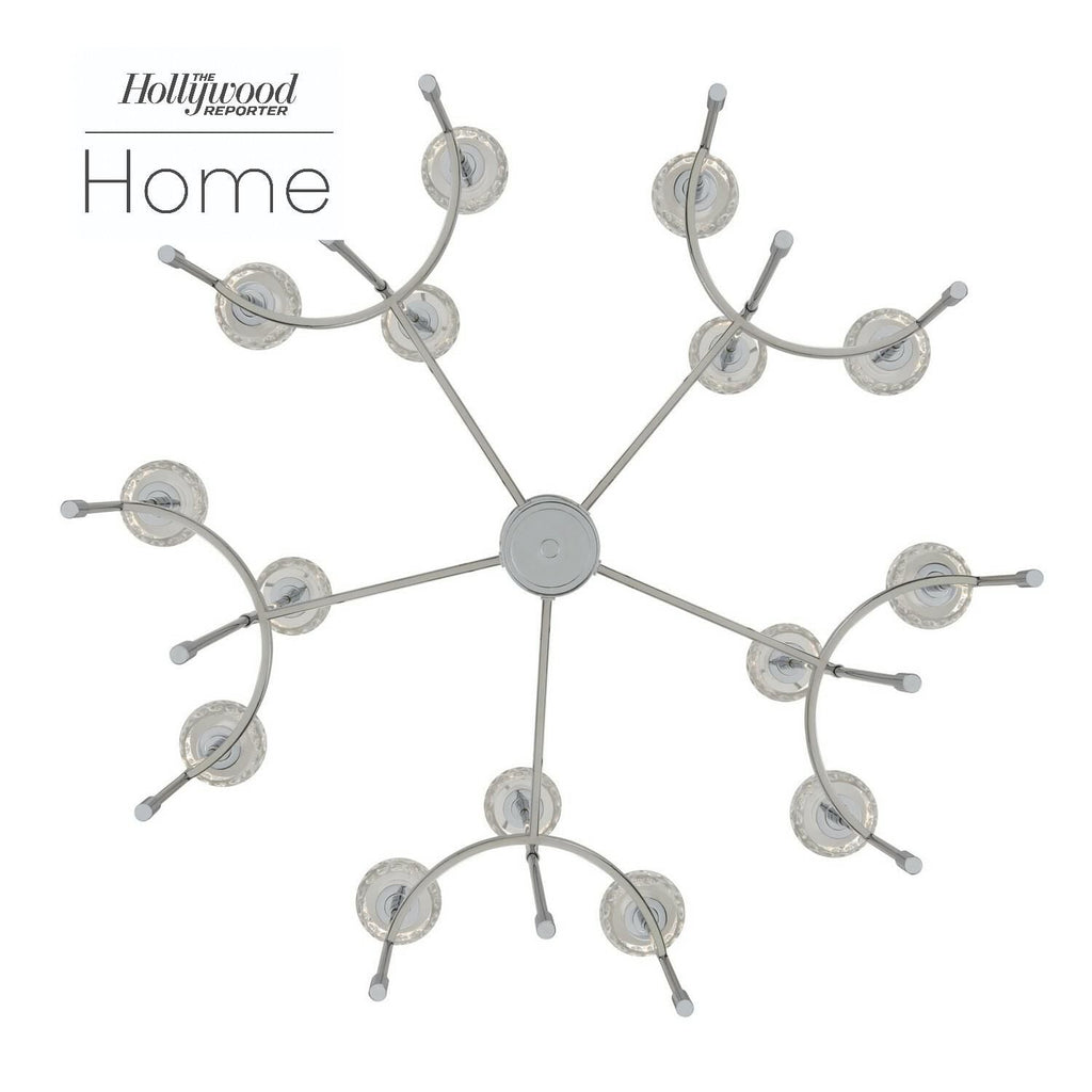 15-Light 38 in. LED Chandelier - Gemma Crest for dining room view 2