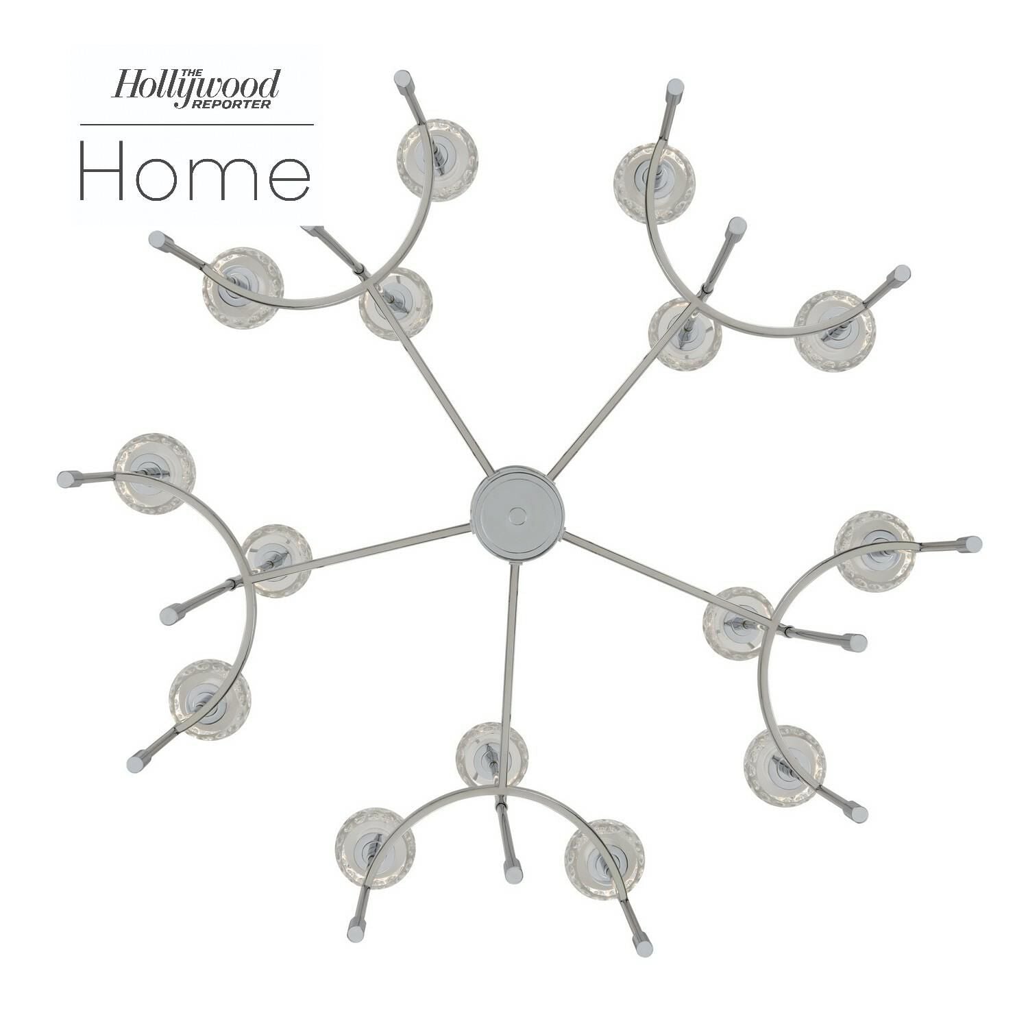 15-Light 38 in. LED Chandelier - Gemma Crest for dining room view 2