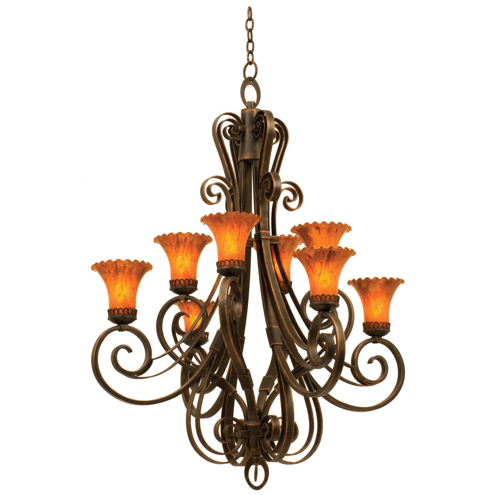 8-Light 41 in. Chandelier - Liora Bloom for dining room view 1