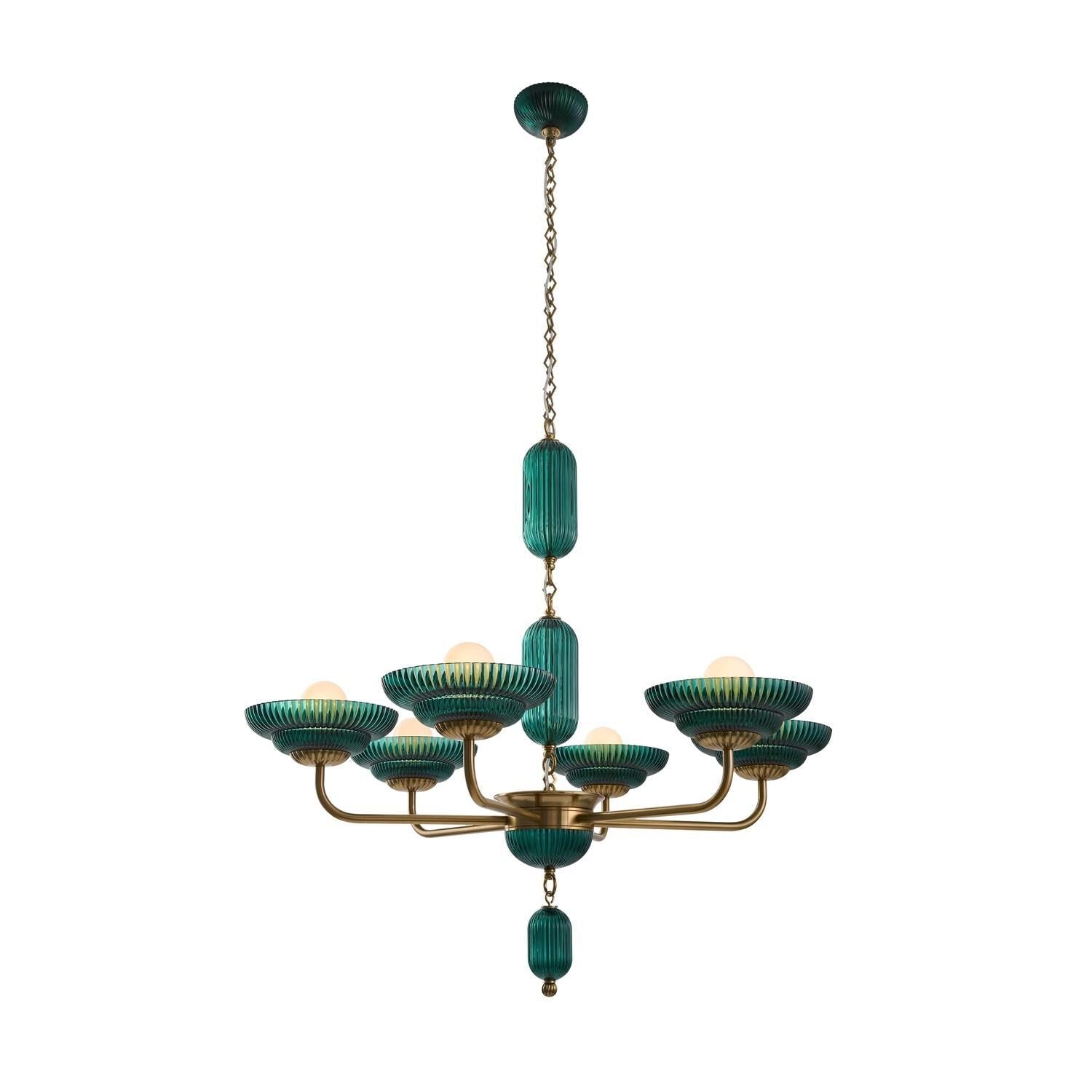 6-Light 40 in. Chandelier - Viana Vale for dining room view 1
