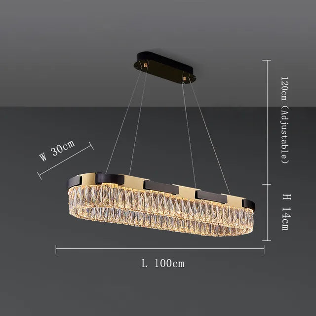 Clear Crystal chandelier - Kora Bay for dining room view 12