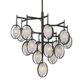 White Glass chandelier - Lyra Gleam for dining room view 1