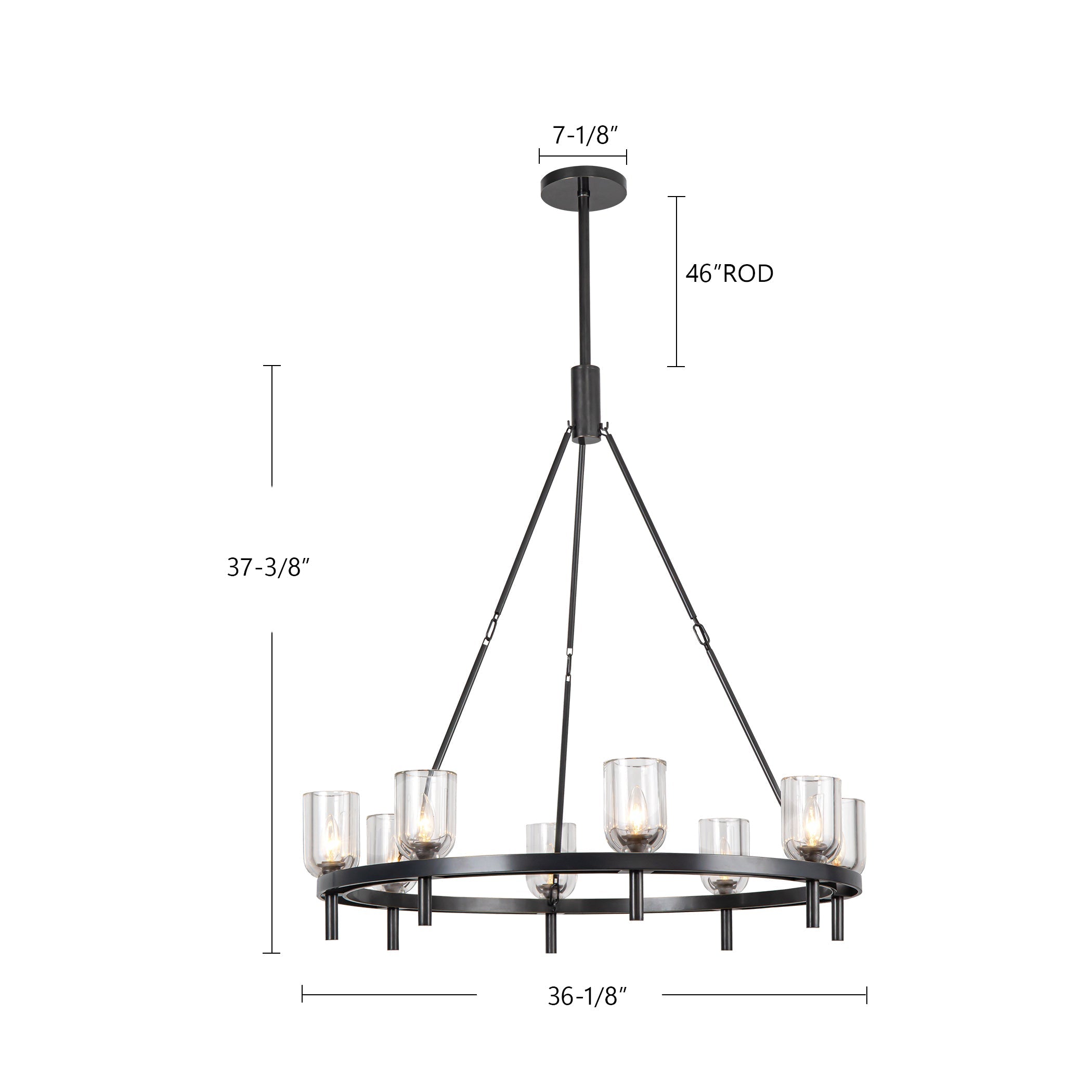 Polished Nickel Alabaster chandelier - Belen Court for dining room view 5