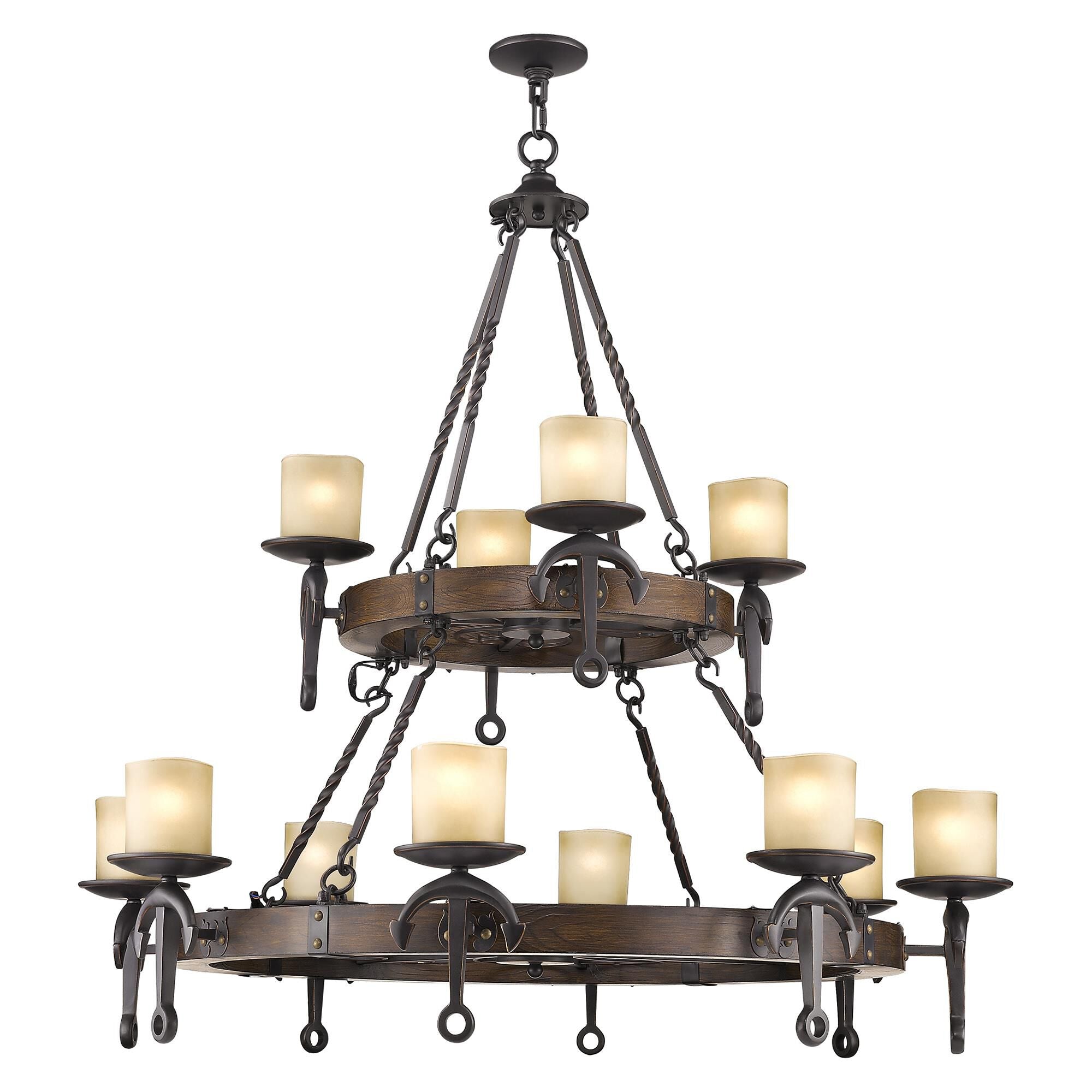 12-Light 48 in. Chandelier - Ansel Vale for dining room view 2