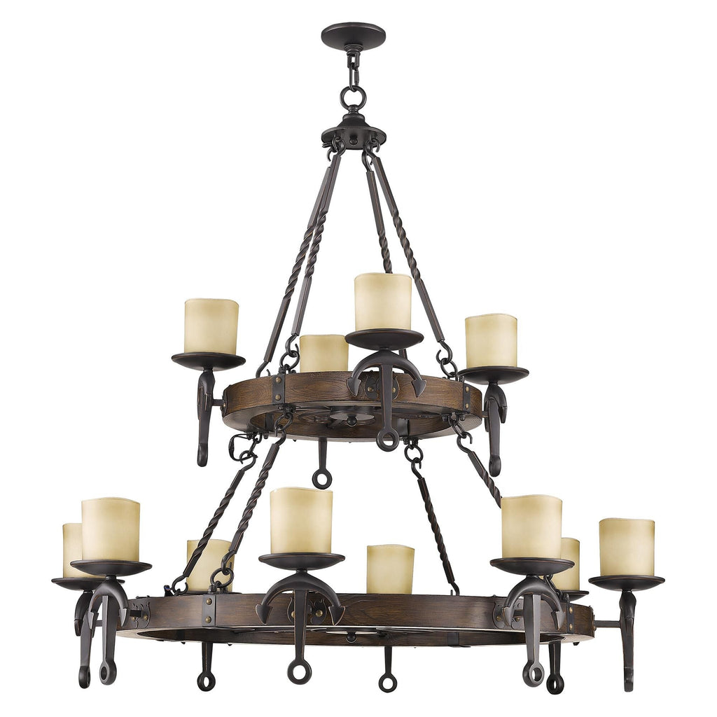 12-Light 48 in. Chandelier - Ansel Vale for dining room view 3