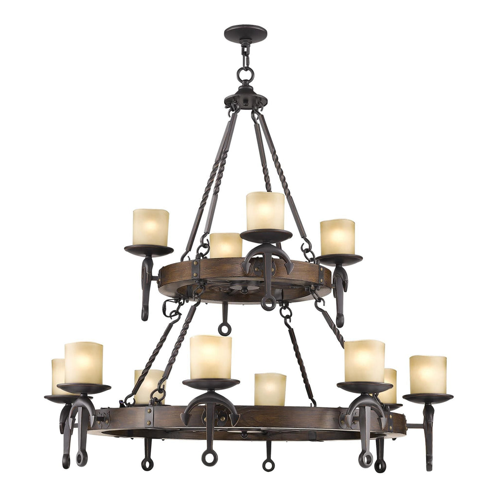 12-Light 48 in. Chandelier - Ansel Vale for dining room view 6