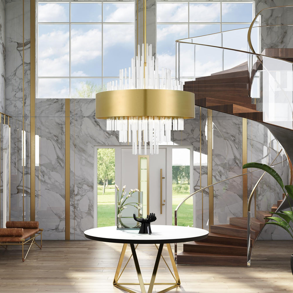 Candle chandelier - Noor Arc for dining room view 23