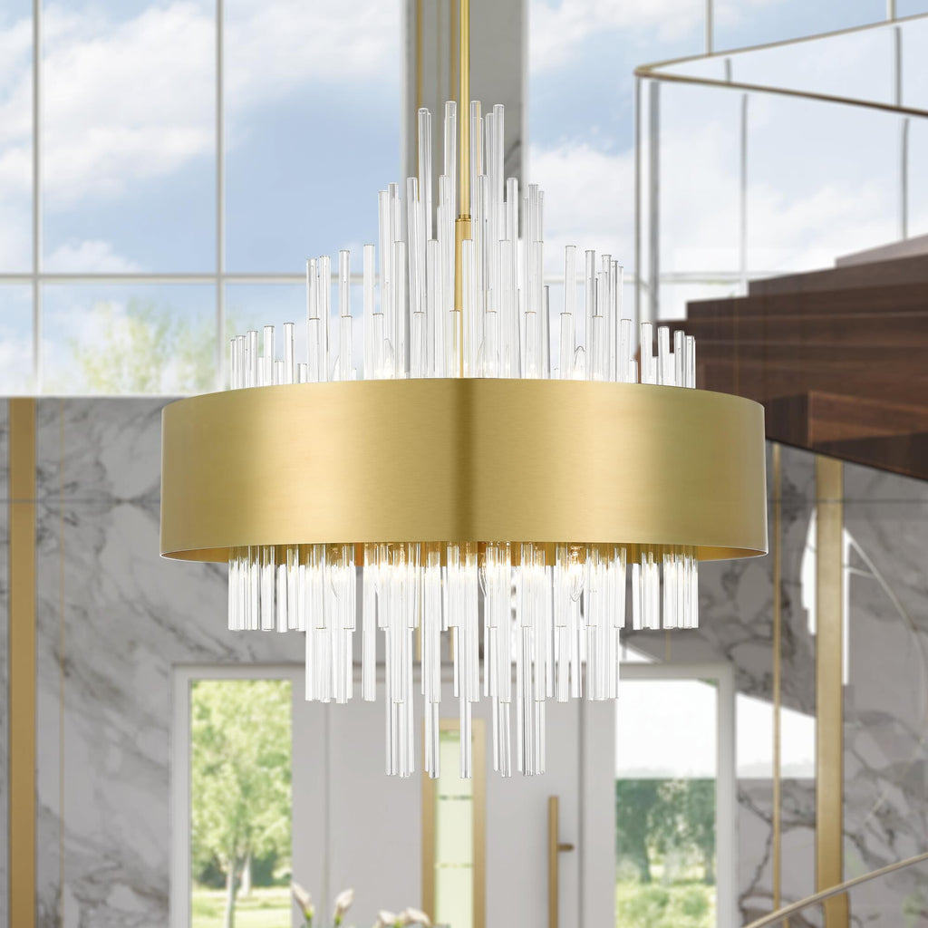 Candle chandelier - Noor Arc for dining room view 24