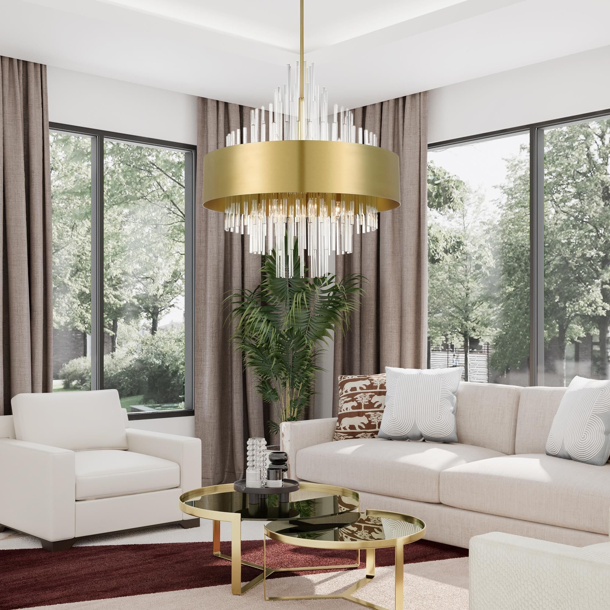 Candle chandelier - Noor Arc for dining room view 25