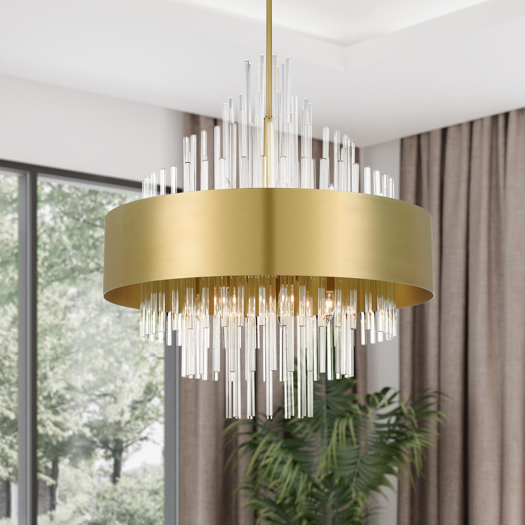 Candle chandelier - Noor Arc for dining room view 26