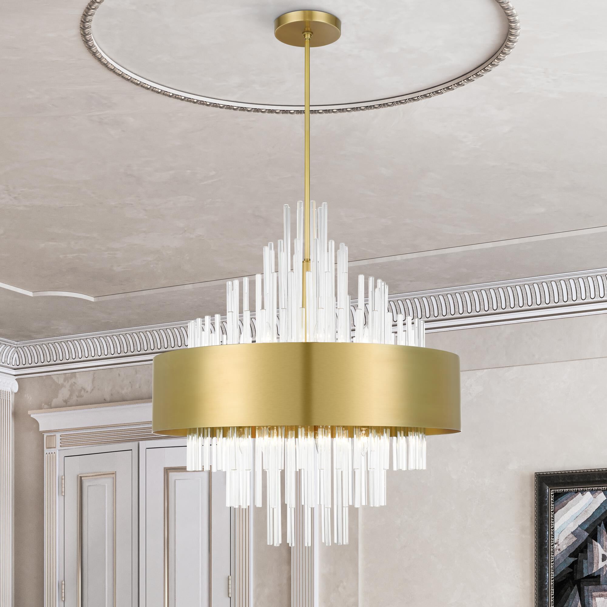 Candle chandelier - Noor Arc for dining room view 28