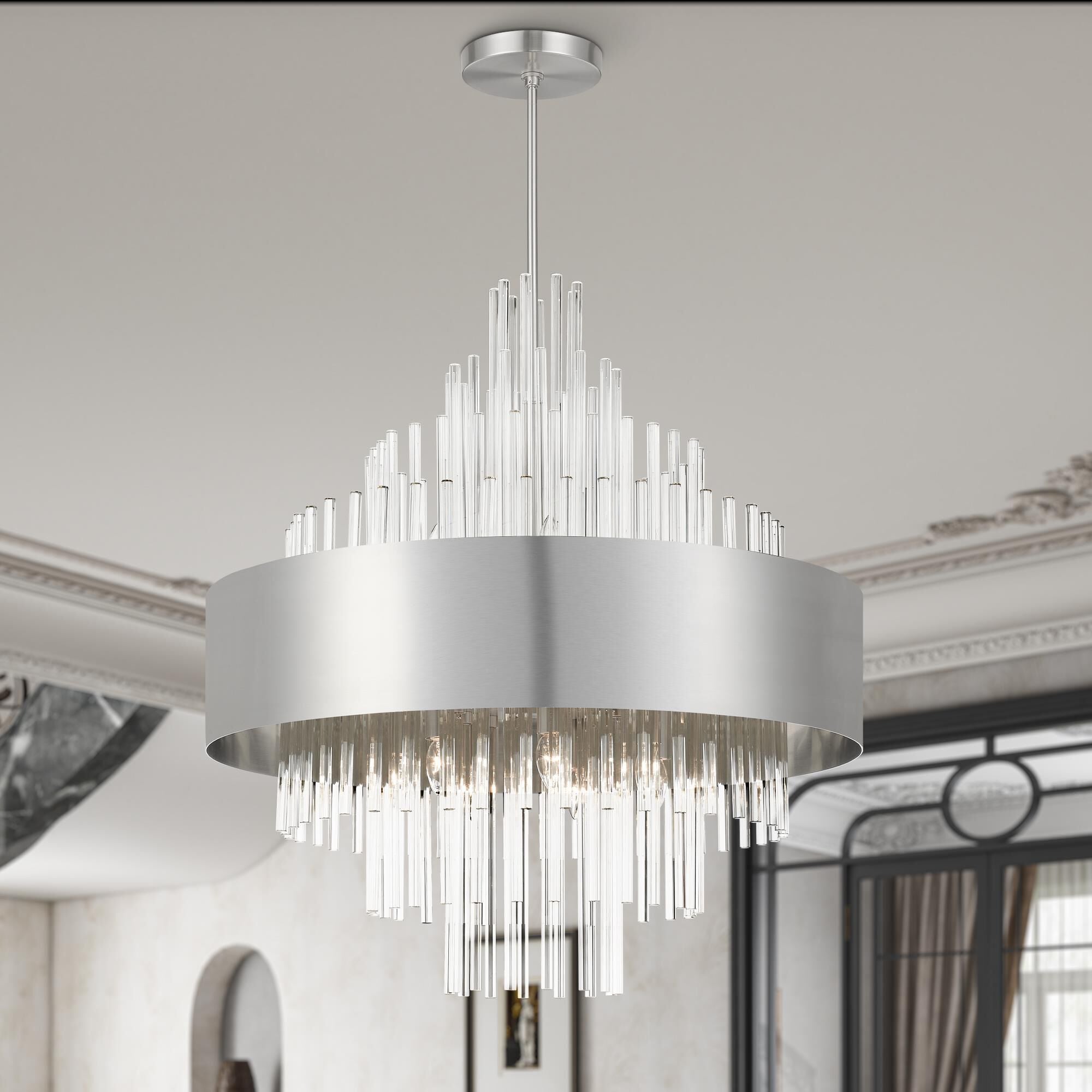 Candle chandelier - Noor Arc for dining room view 10
