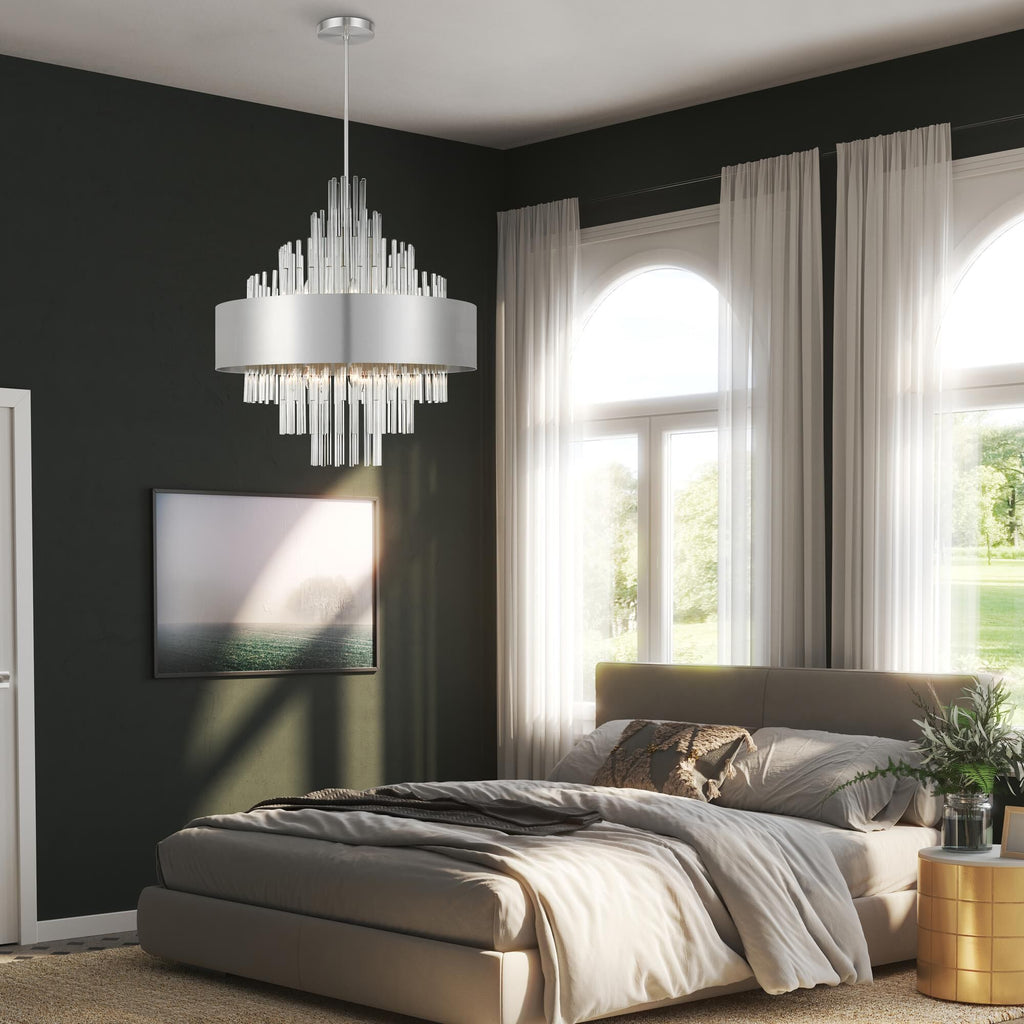 Candle chandelier - Noor Arc for dining room view 13