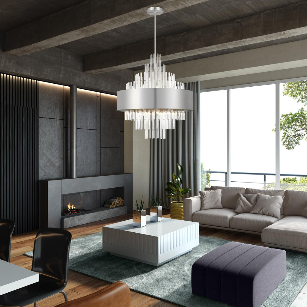 Candle chandelier - Noor Arc for dining room view 15