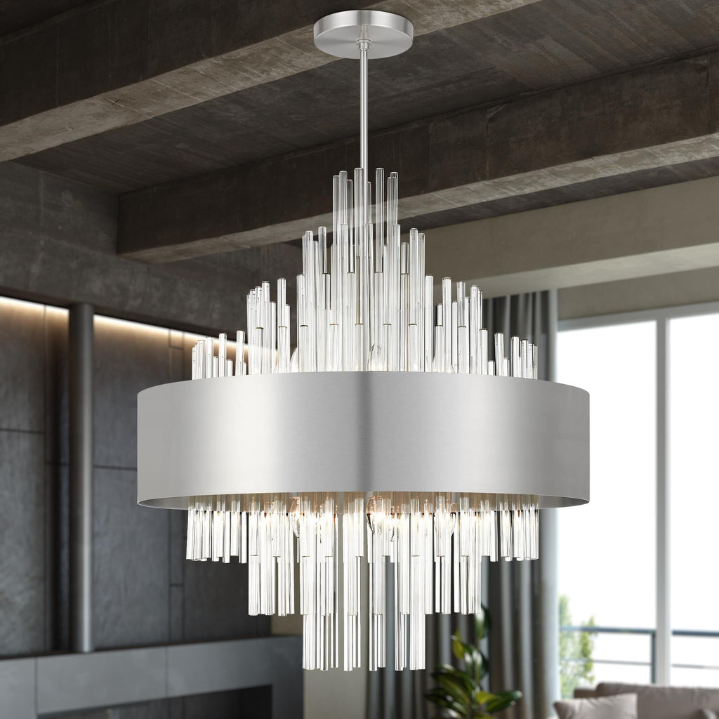 Candle chandelier - Noor Arc for dining room view 16