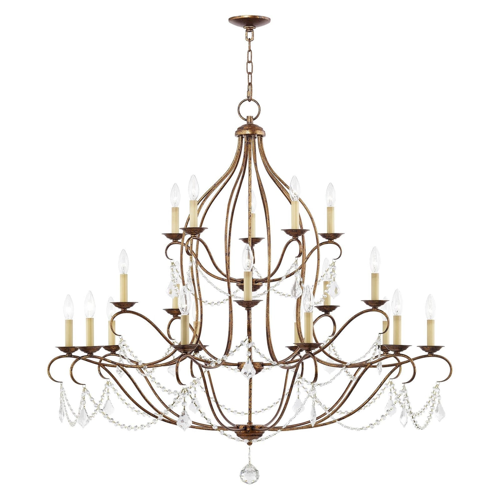 Candle chandelier - Finch Arc for dining room view 1