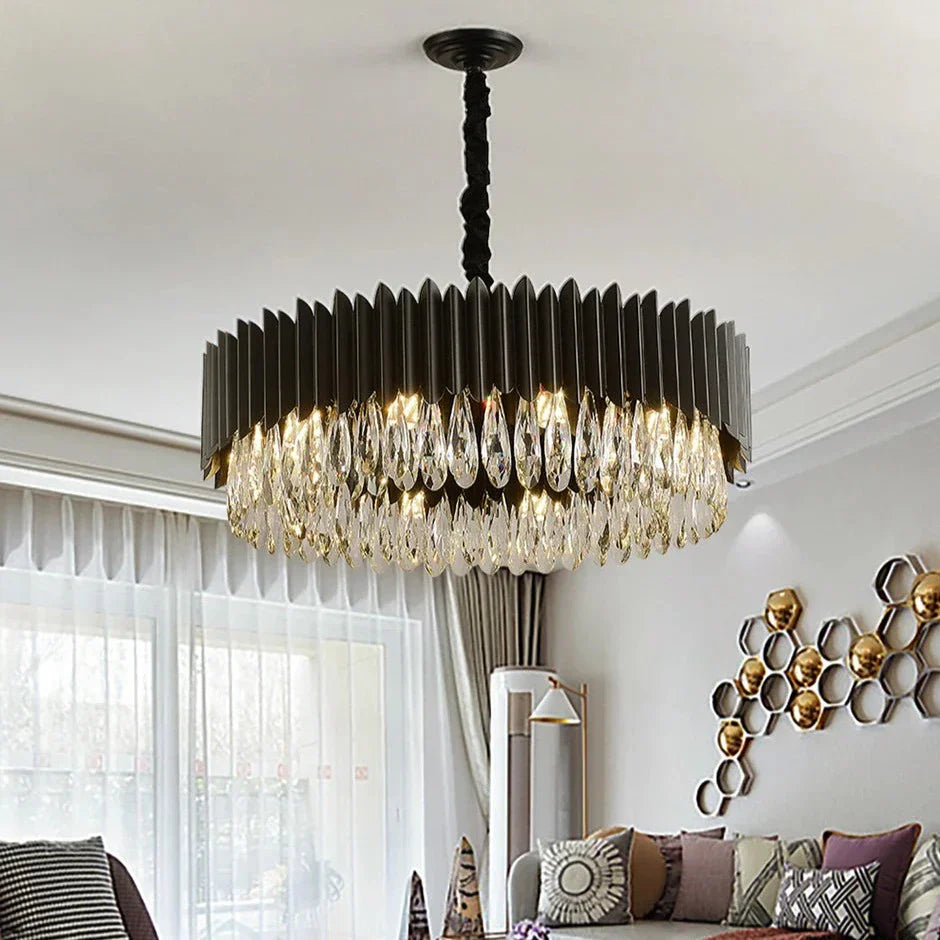 Clear Crystal chandelier - Talia House for dining room view 1