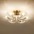 Luxury Shell Brass Ceiling Lamp