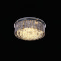 Flush Chrome Crystal Ceiling Light