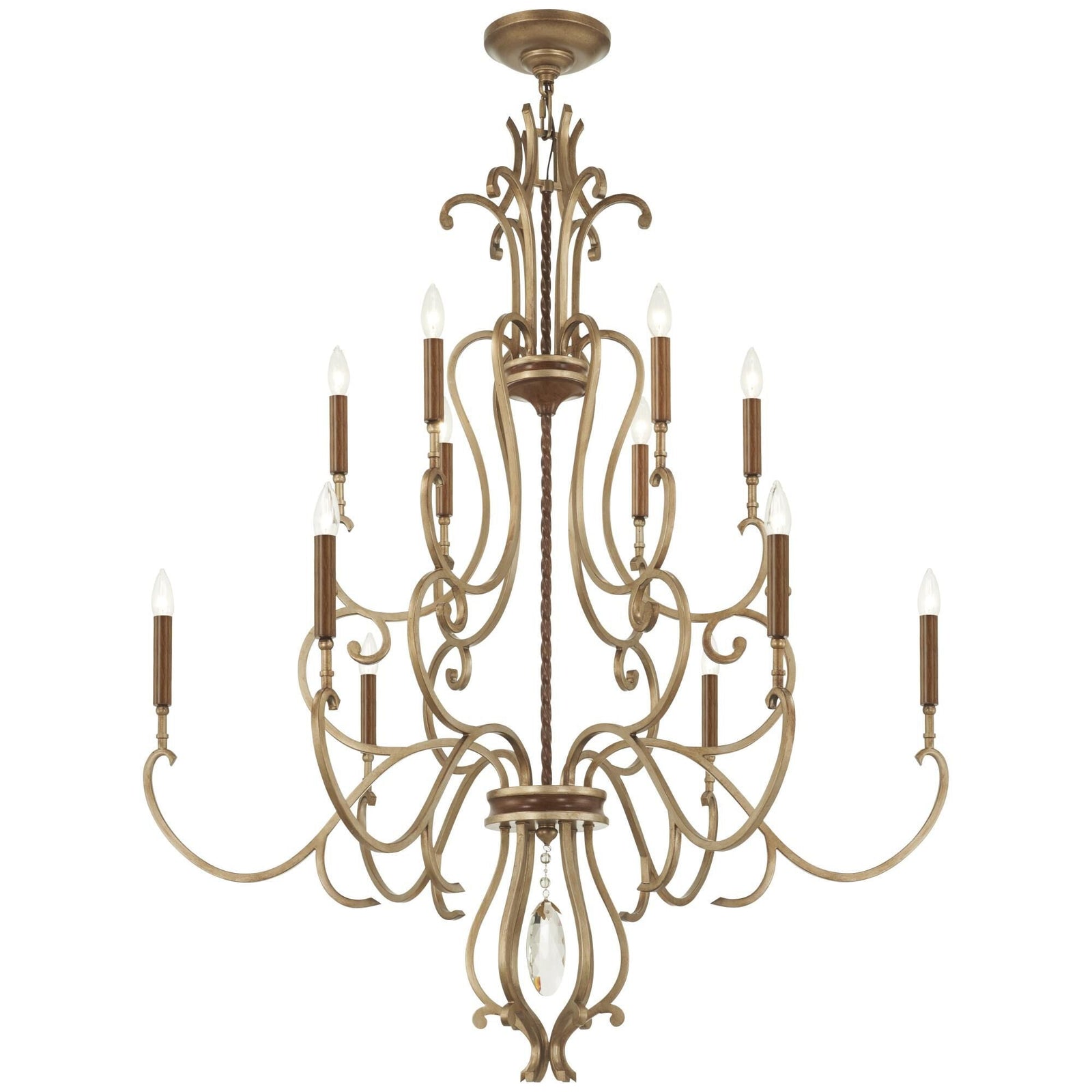 Candle chandelier - Dahlia Arc for dining room view 1
