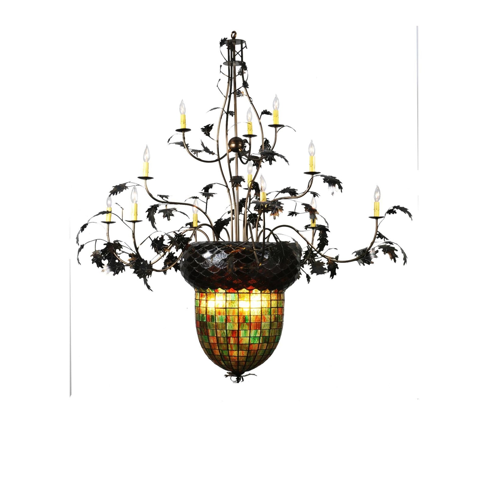 Wood Candle chandelier - Maia Loom for dining room view 1