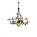 Wood Candle chandelier - Oriel Halo for dining room view 1