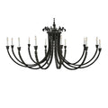 Wood Candle chandelier - Milan Grove for dining room view 1