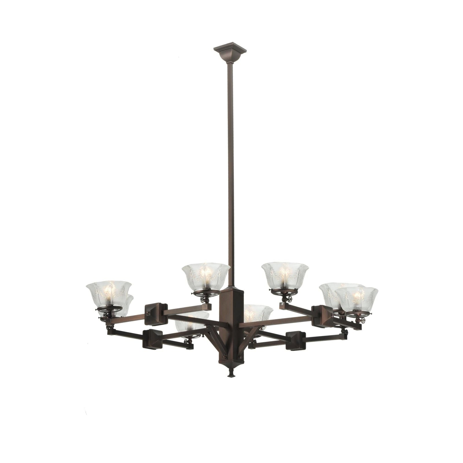 8-Light 48 in. Chandelier - Milan Luxe for dining room view 1