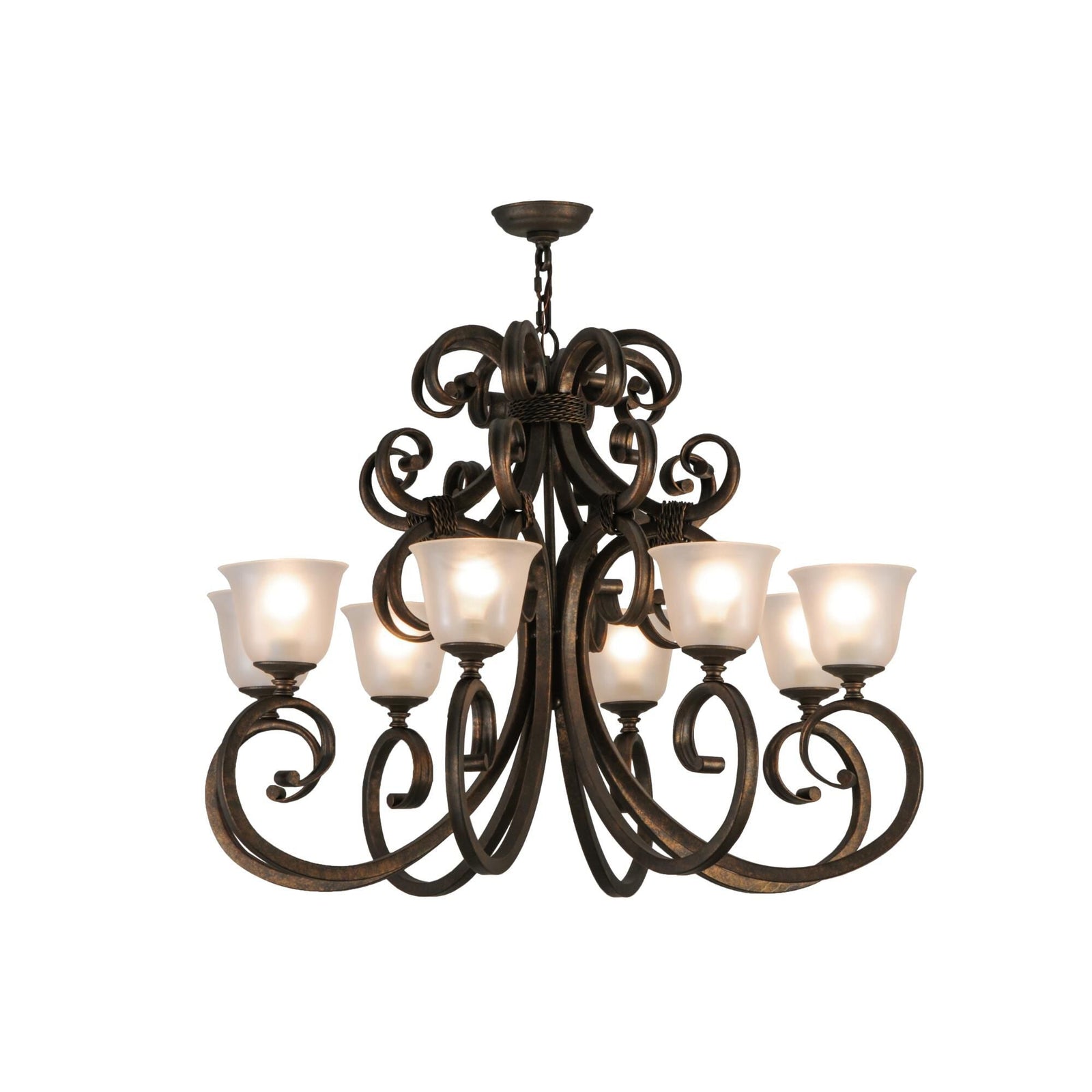 8-Light 36 in. Chandelier - Nico Ridge for dining room view 1