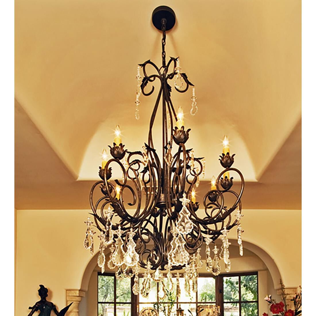 Candle chandelier - Milan Ridge for dining room view 1