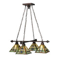 4-Light 51 in. Chandelier - Zinnia Crest for dining room view 1