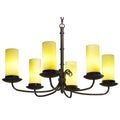 Linear chandelier - Lazuli Halo for dining room view 1
