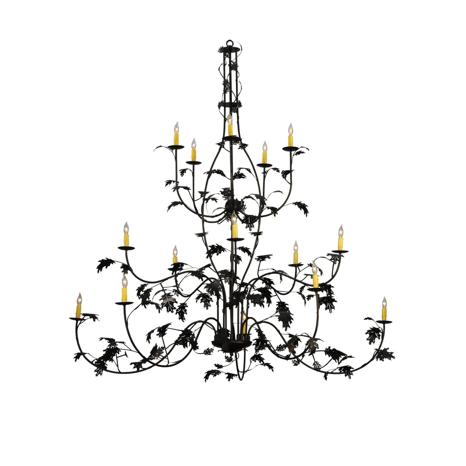 Wood Candle chandelier - Dune Grove for dining room view 1