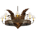 Rattan Candle chandelier - Winslow Luxe for dining room view 1
