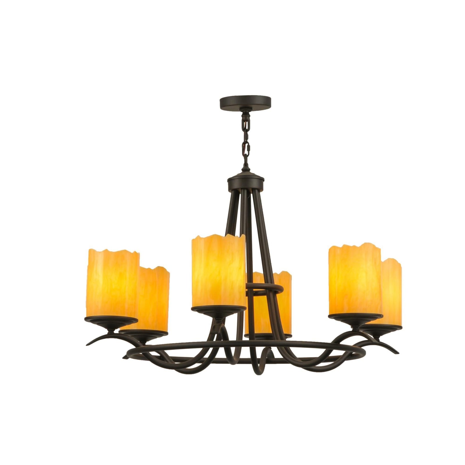 6-Light 39 in. Chandelier - Petra Bloom for dining room view 1