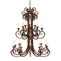 Candle chandelier - Selene Stone for dining room view 1