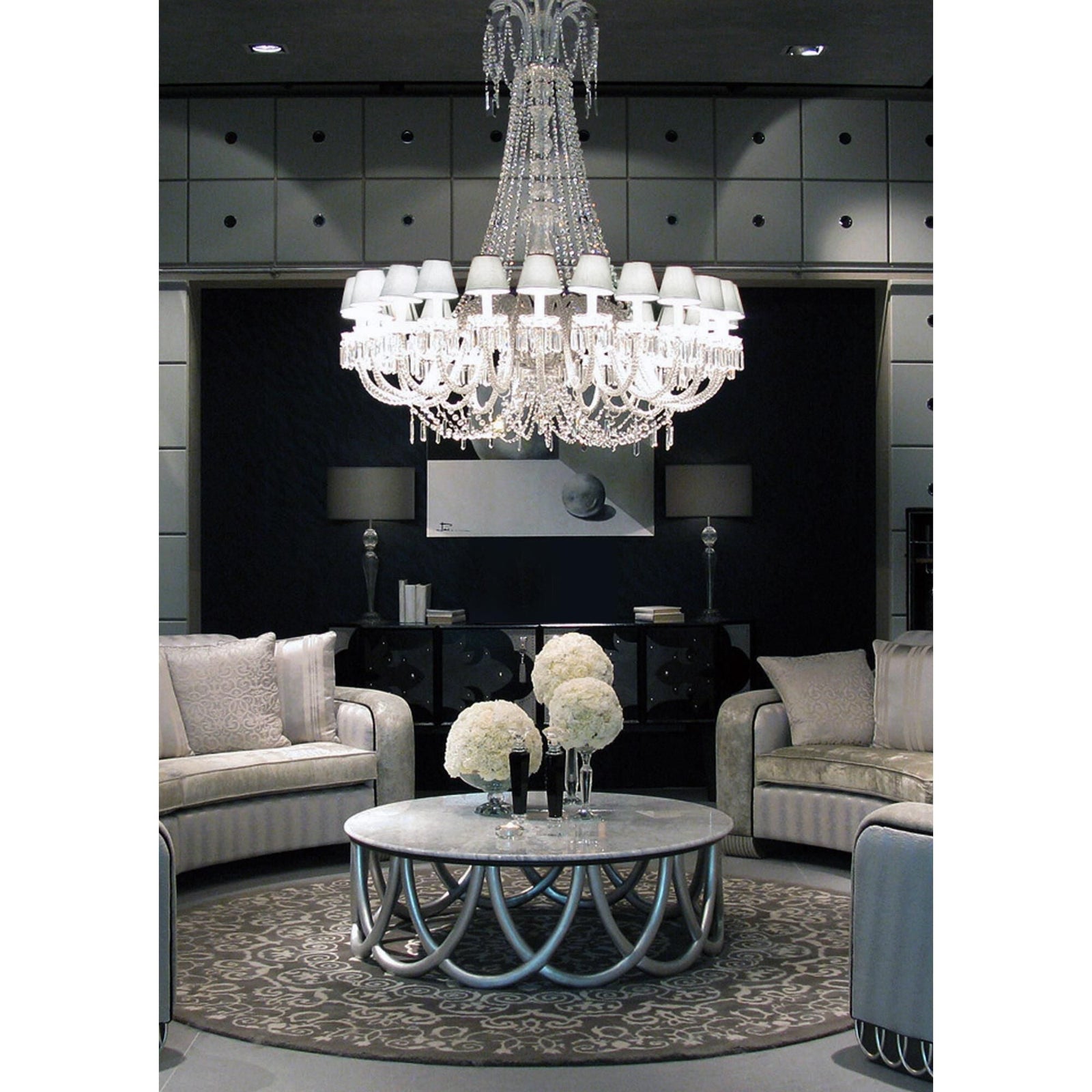 Candle chandelier - Siena Halo for dining room view 1