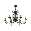 Candle chandelier - Zinnia Grove for dining room view 1
