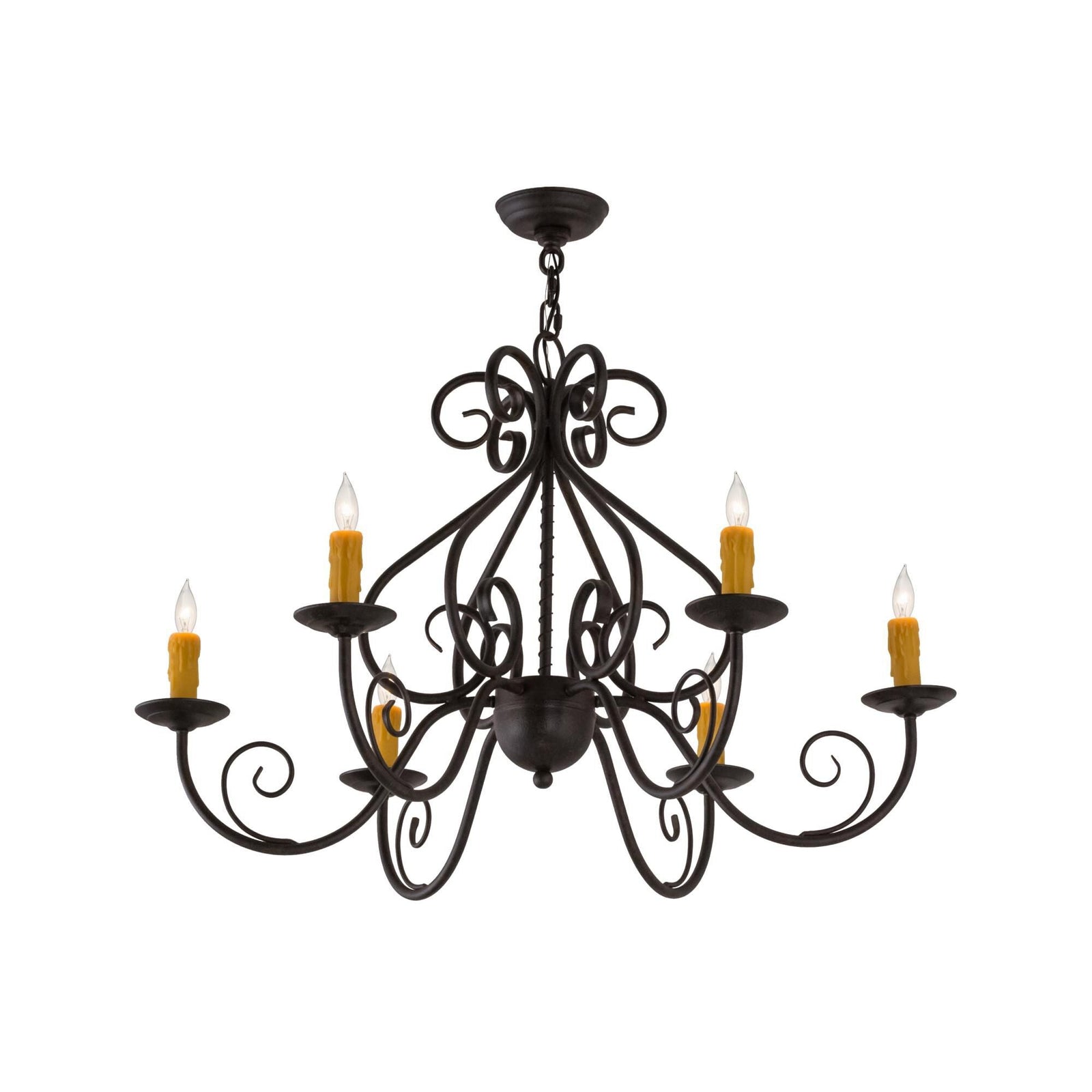 Candle chandelier - Zinnia Grove for dining room view 1