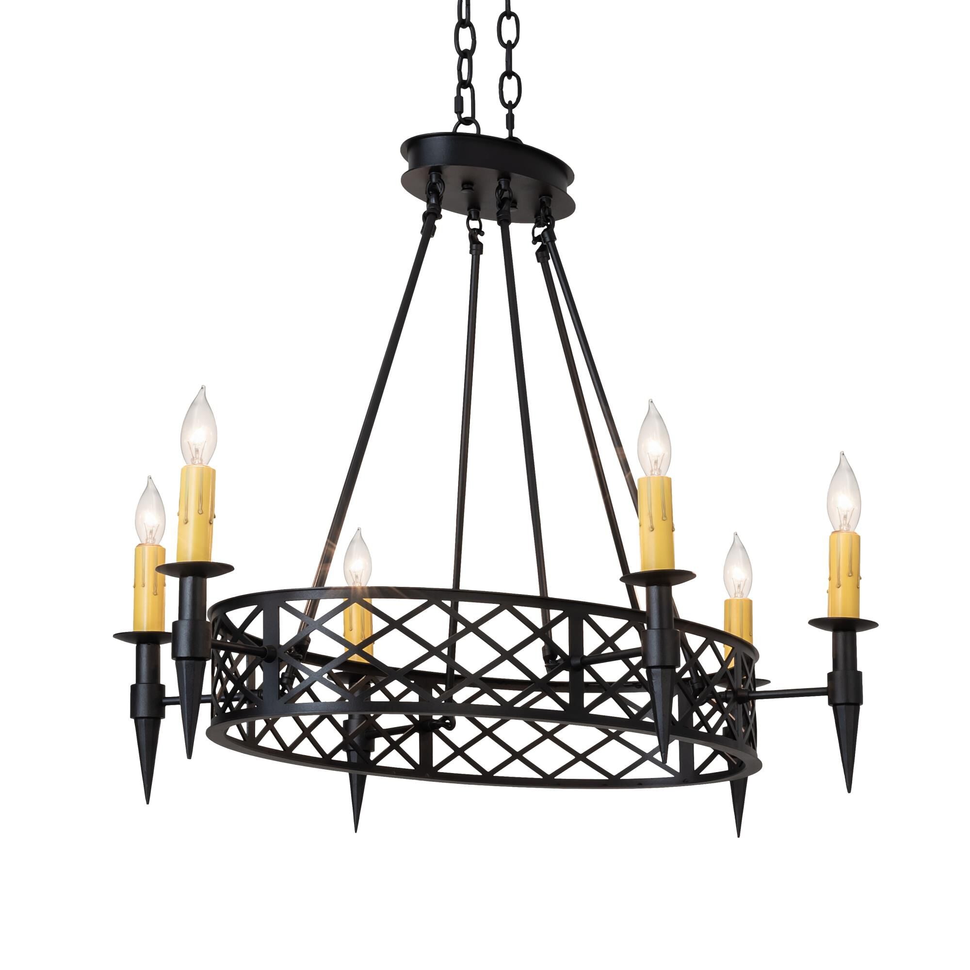 6-Light 42 in. Chandelier - Yule Ridge for dining room view 2