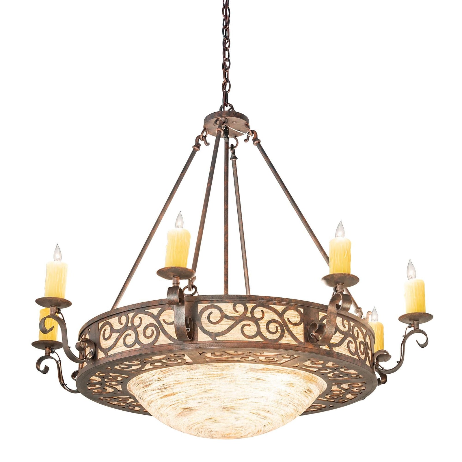 3-Light 42 in. LED Chandelier - Esme Luxe for dining room view 1