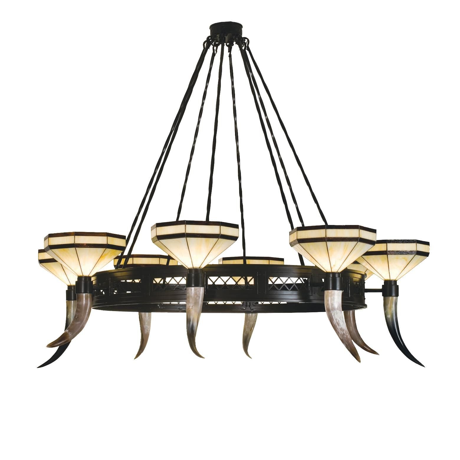 8-Light 72 in. Chandelier - Isla Loom for dining room view 1