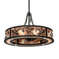 Wood chandelier - Flora Loom for dining room view 1