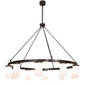 4-Light 76 in. LED Chandelier - Rosa Bloom for dining room view 1